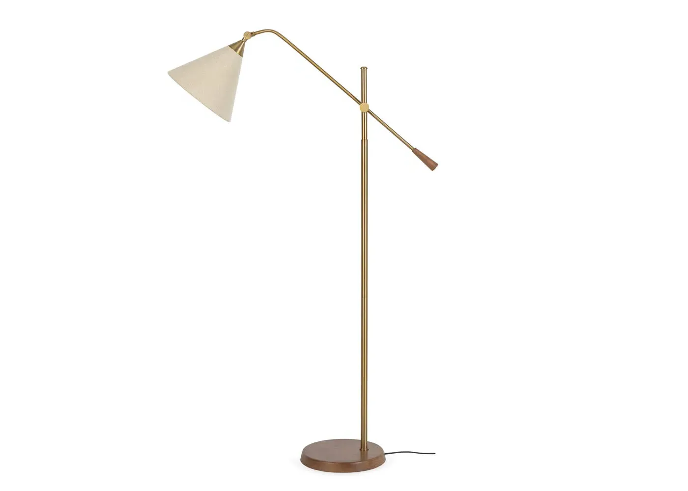 Floor Lamp with Walnut Finish - Natural image