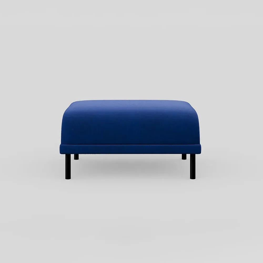Footstool - Blue, Velvet