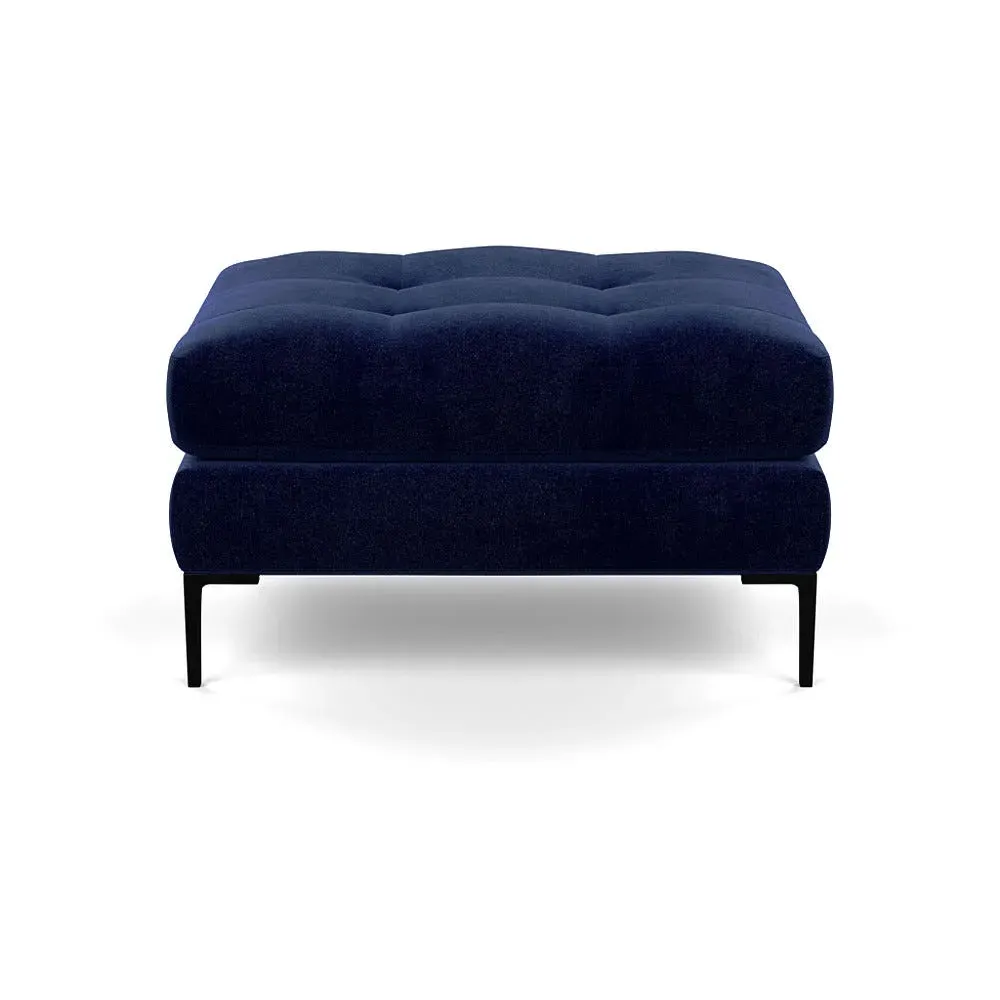 Footstool - Blue, Velvet image