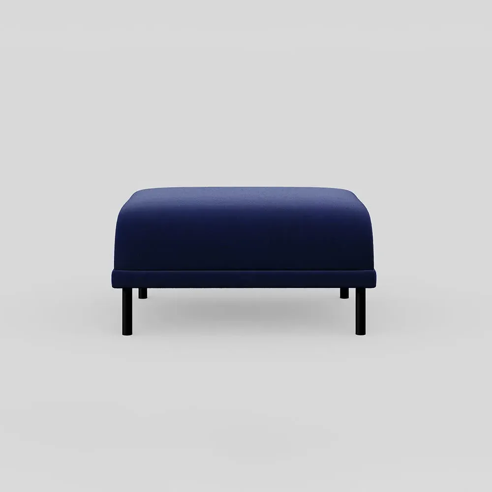 Footstool - Blue, Velvet