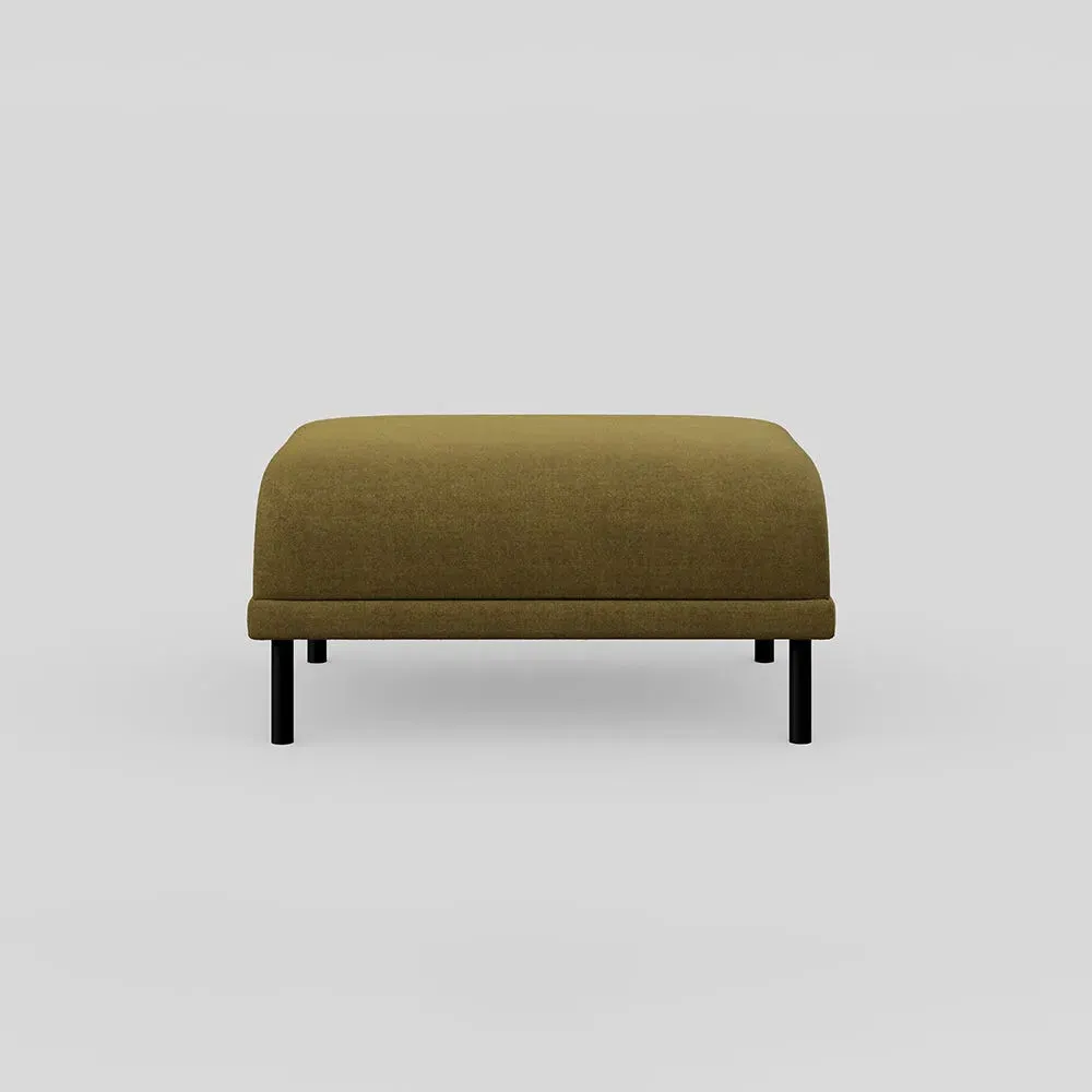 Footstool - Green, Velvet