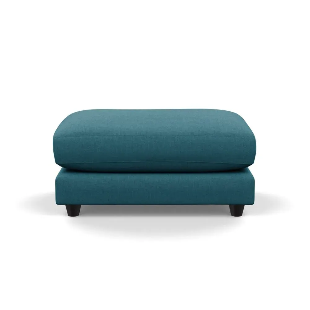 Footstool with Hidden Feet - Blue, Cotton image