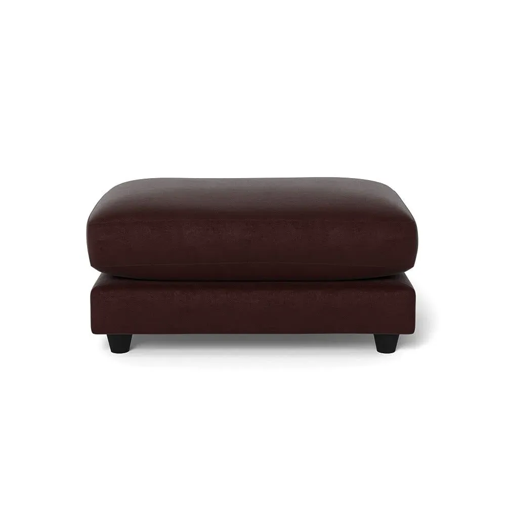 Footstool with Hidden Feet - Brown, Smart Luxe Velvet