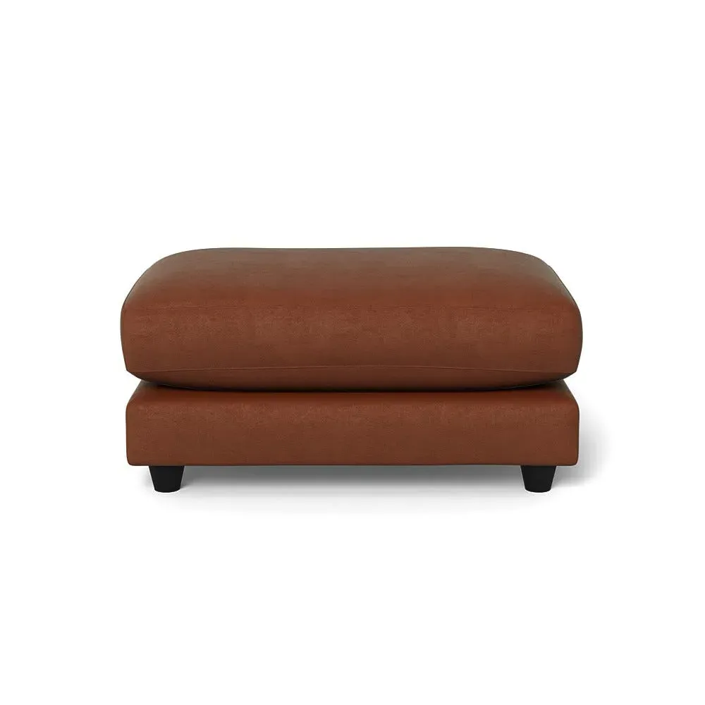 Footstool with Hidden Feet - Brown, Smart Luxe Velvet
