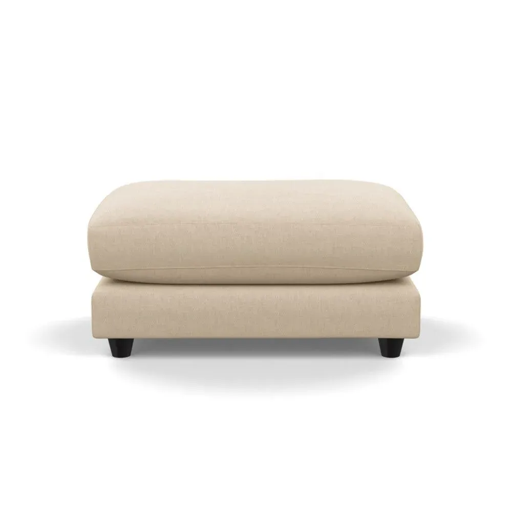 Footstool with Hidden Feet - Cream, Cotton