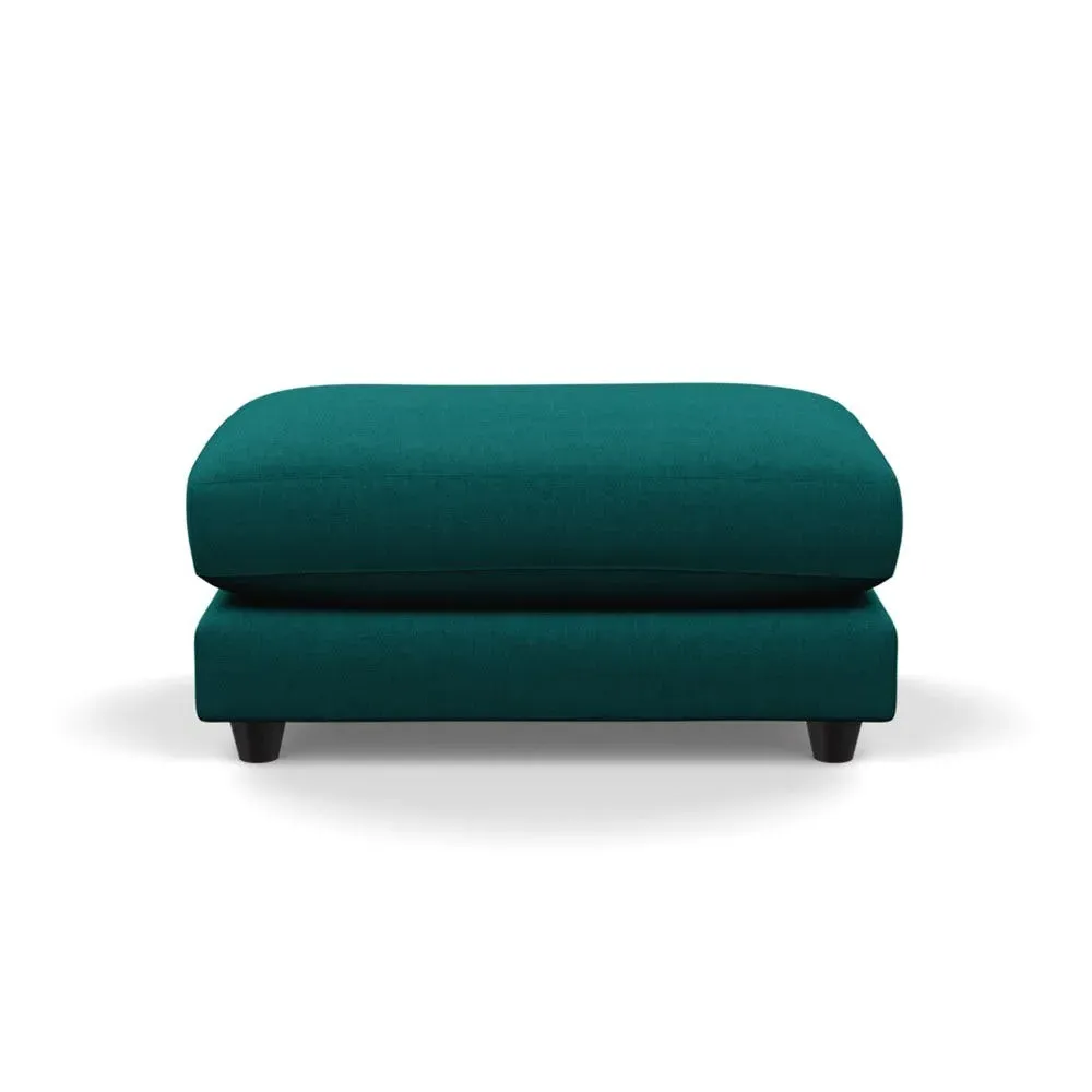 Footstool with Hidden Feet - Green, Cotton product