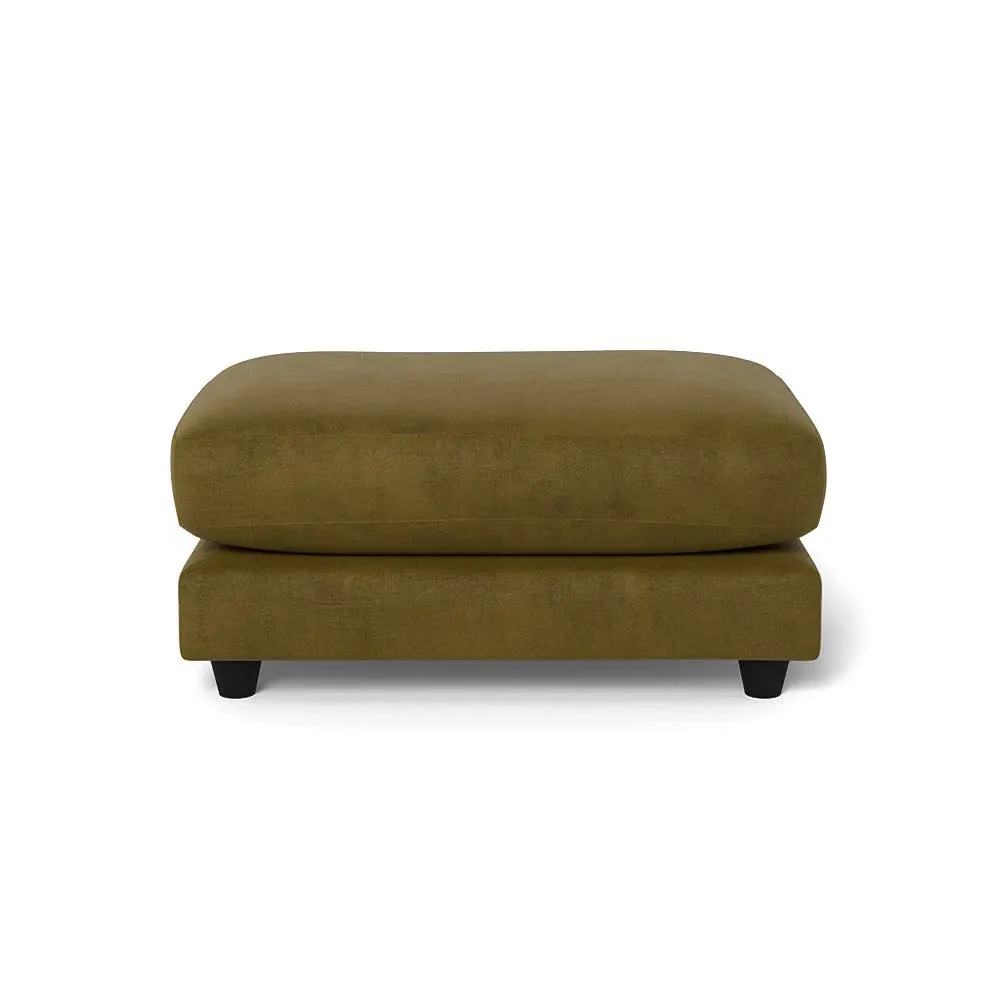 Footstool with Hidden Feet - Green, Luxe Velvet