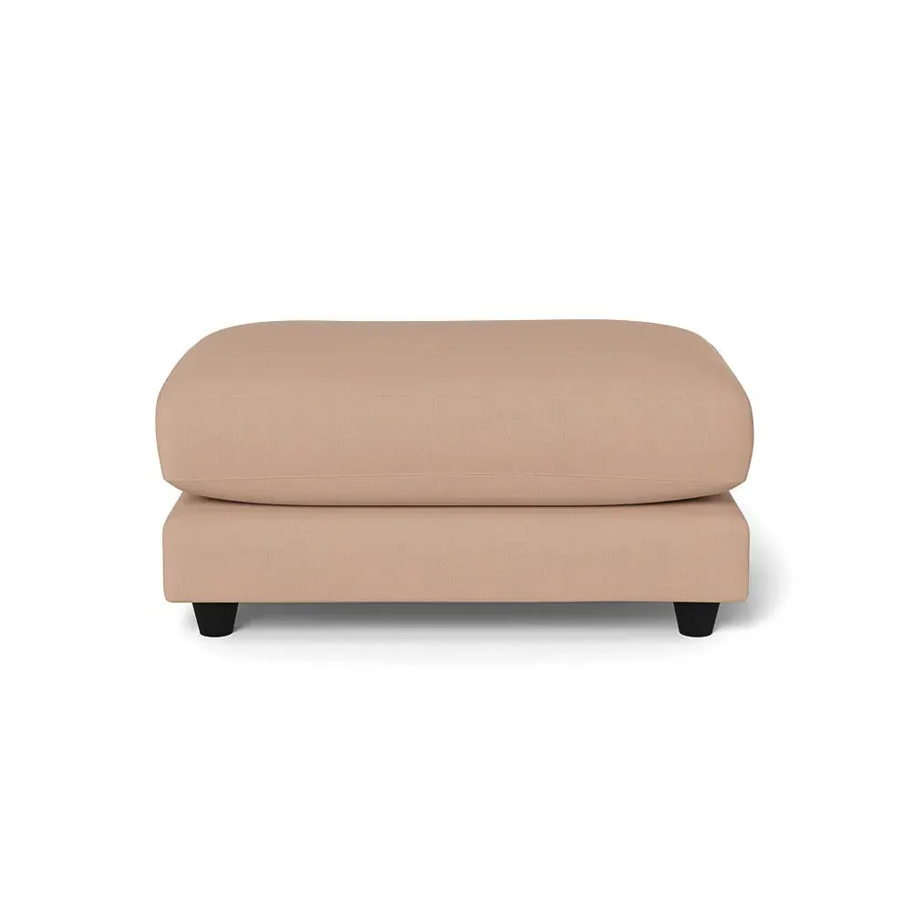 Footstool with Hidden Feet - Pink, Linen-Cotton