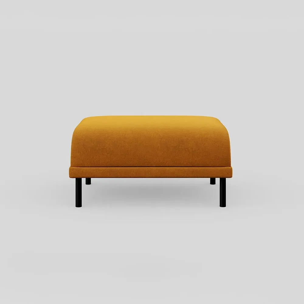 Footstool - Yellow, Velvet