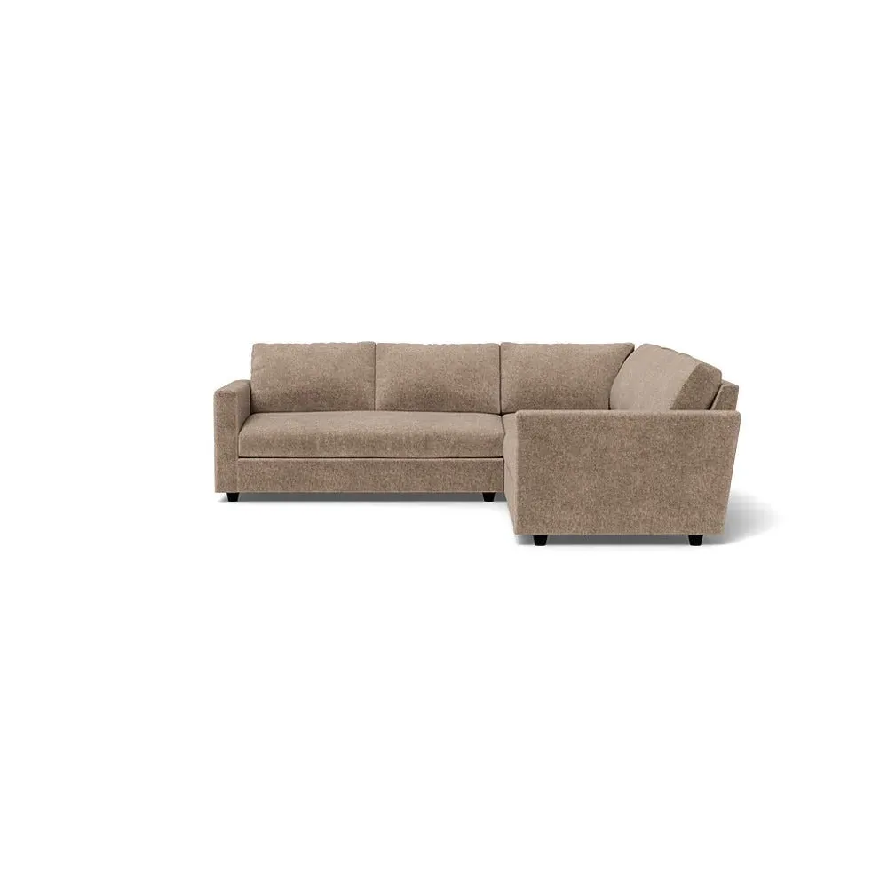 Full Corner Sofa with Cushions - Natural, Boucle