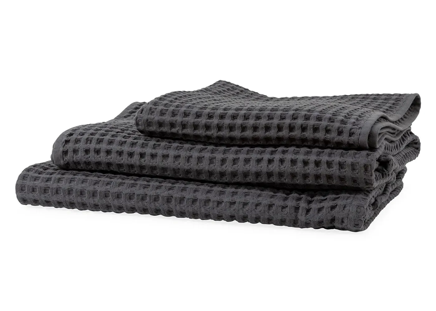 Hand Towel Waffle Weave - Grey, Cotton image