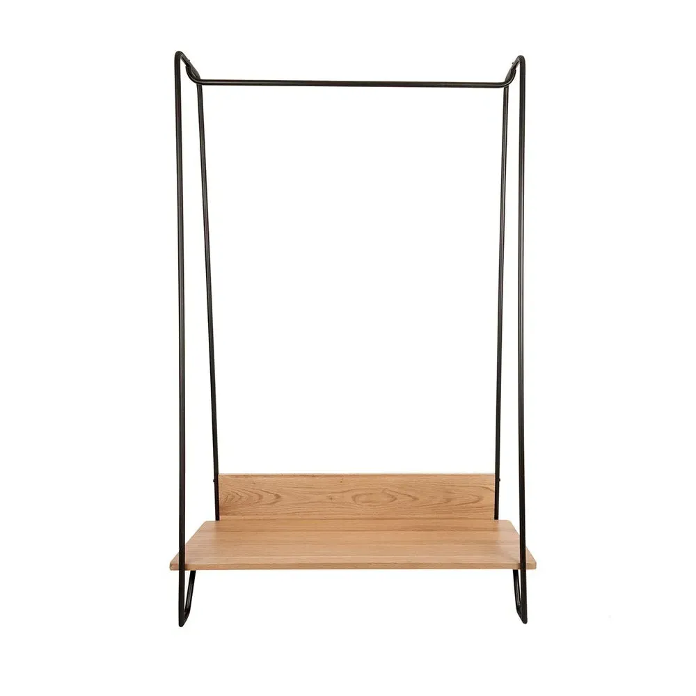 Hanging Rail with Storage - Black, Metal