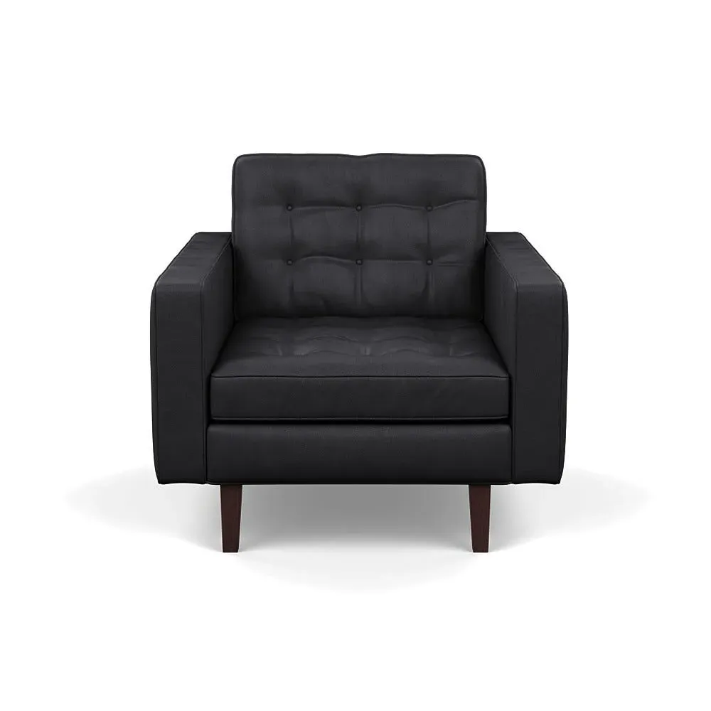 Hepburn Armchair - Black, Leather image