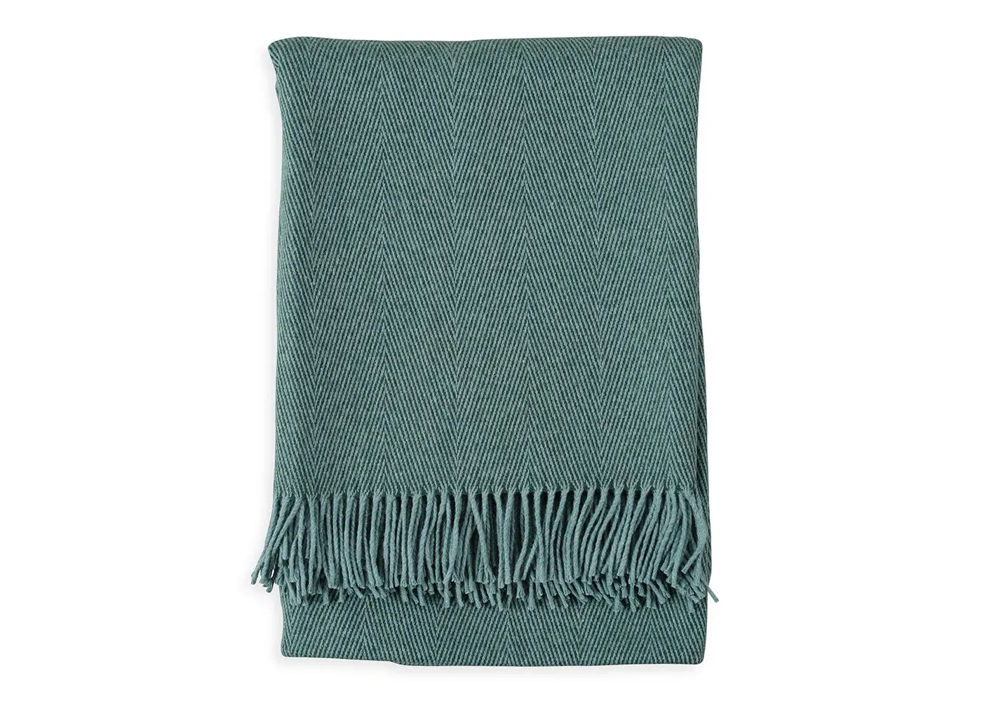 Herringbone Throw Blanket - Green image