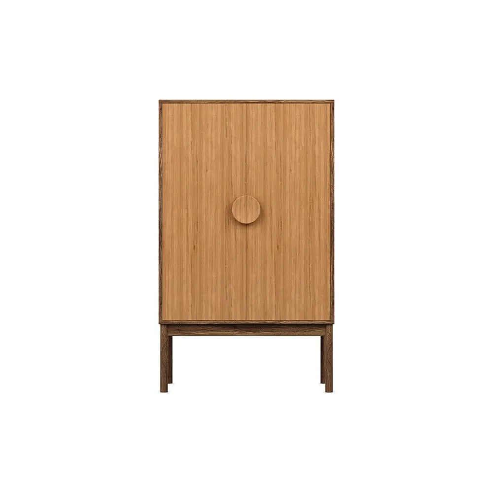 Highboard with Oak Doors - Natural, Walnut