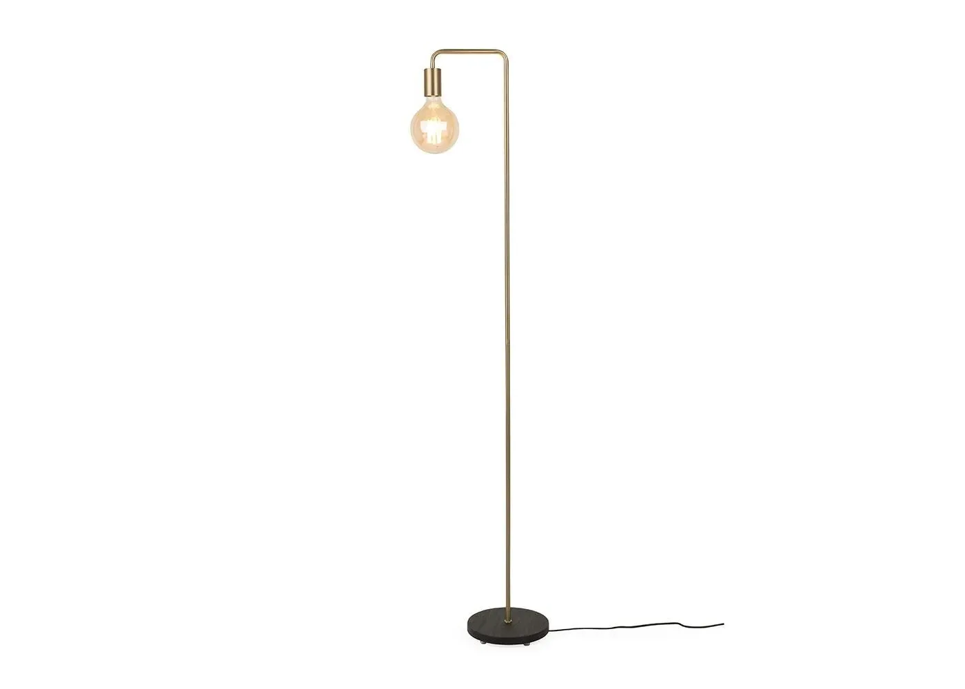 Junction Floor Lamp - Brass, Walnut Base image