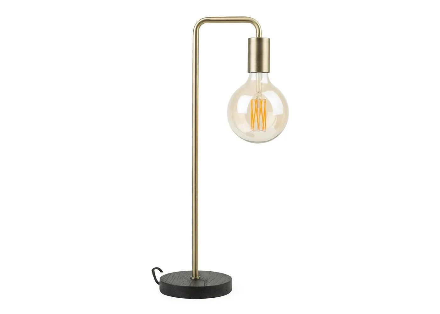 Junction Table Lamp - Brass, Walnut Base image