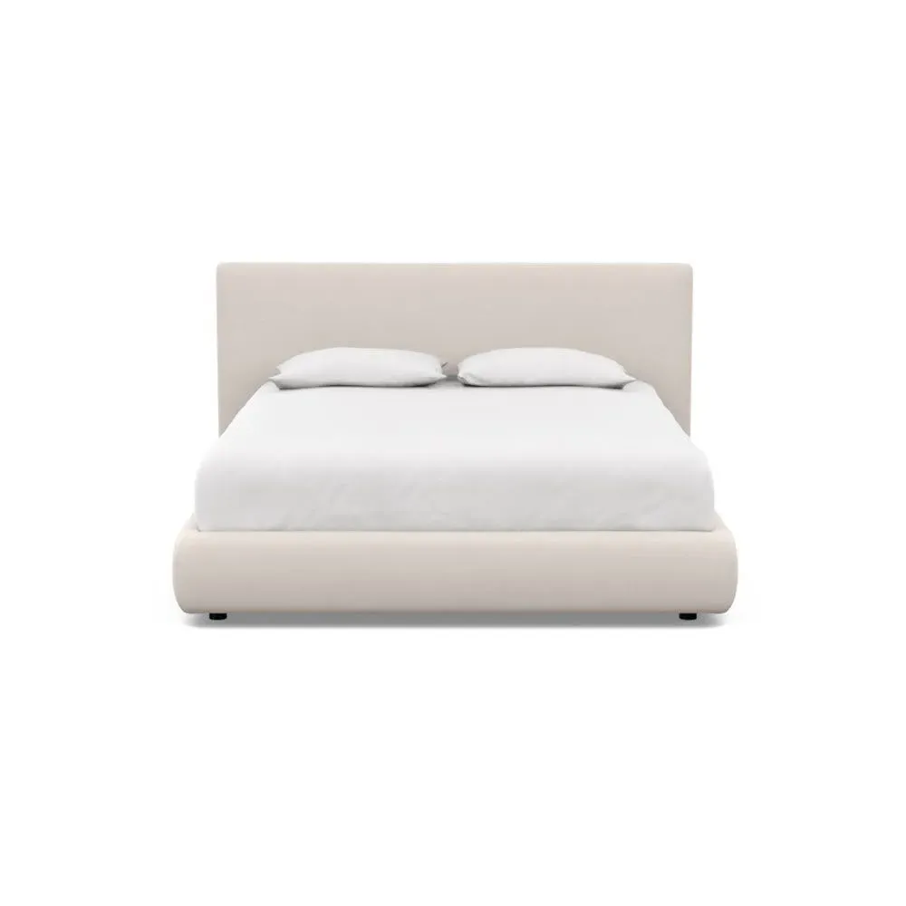 King Bed with Storage - Cream, Cotton