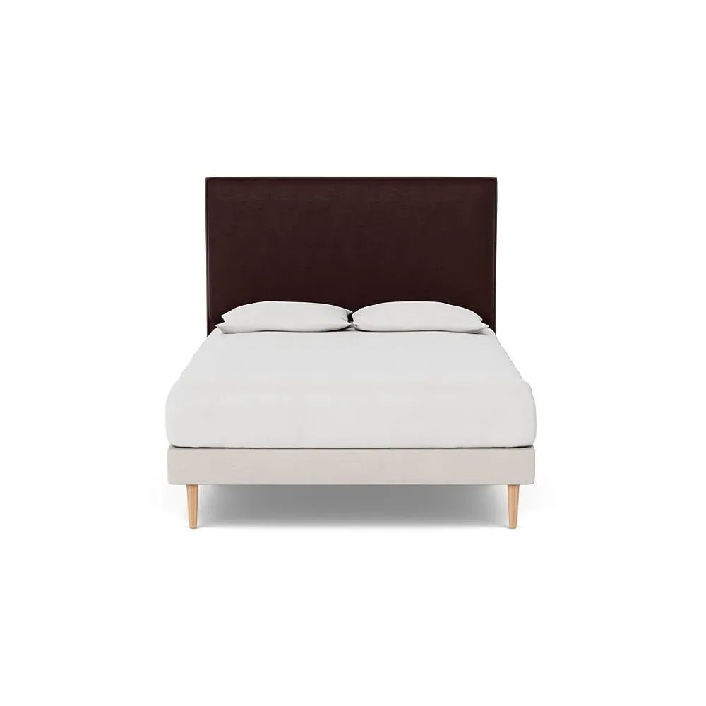 King Headboard with Storage - Brown