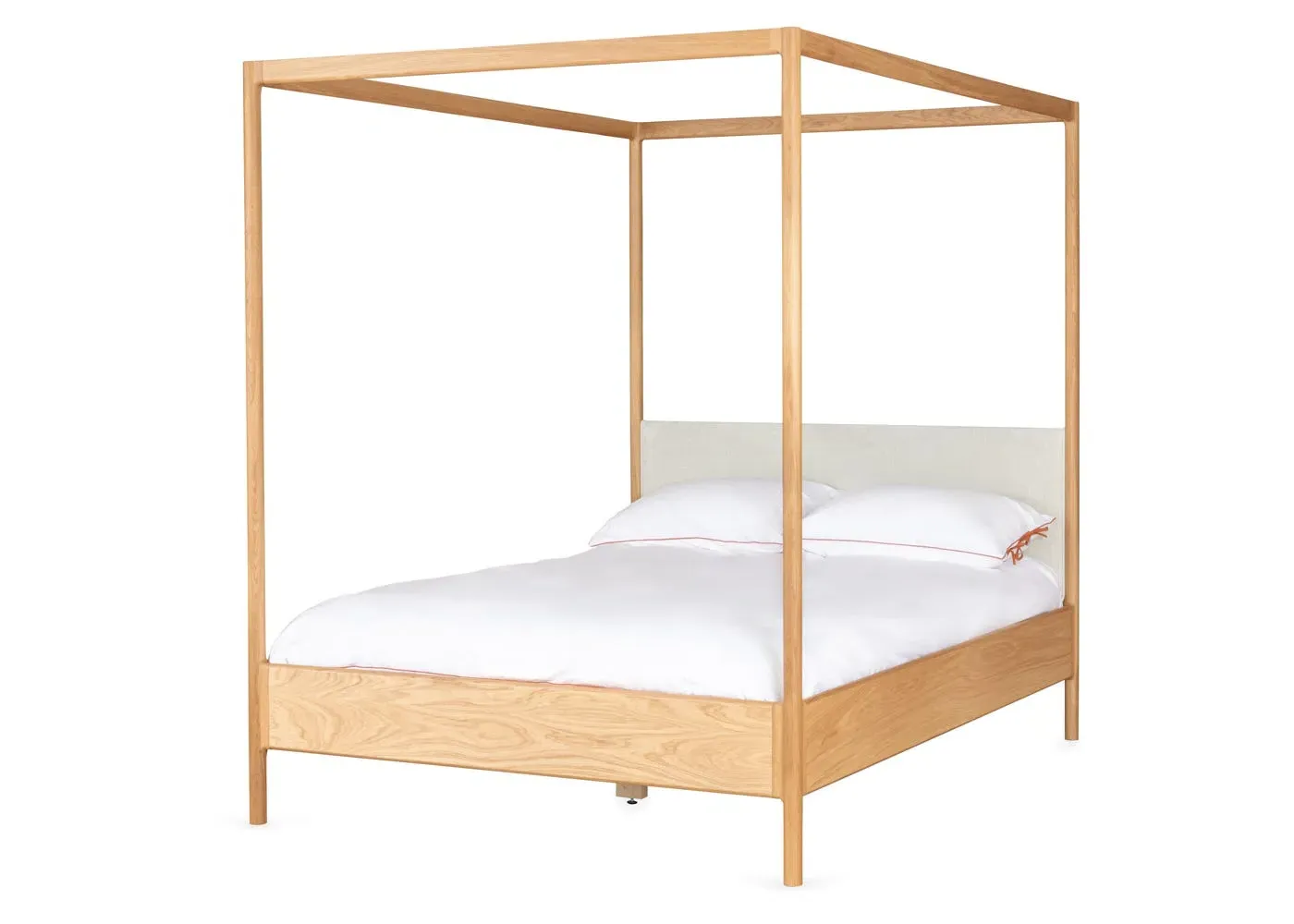 King Size 4-Poster Bed - Oak, Solid Wood image