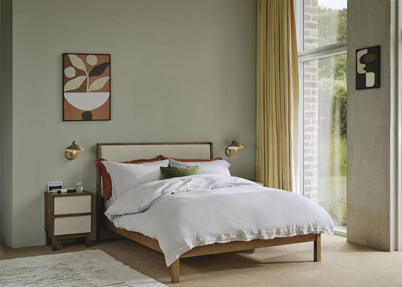 King Size Bed Frame - Cream