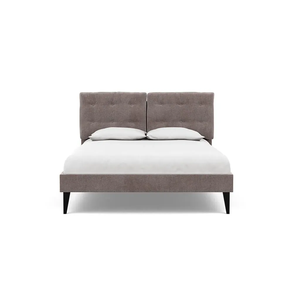King Size Bed Frame - Grey, Velvet image