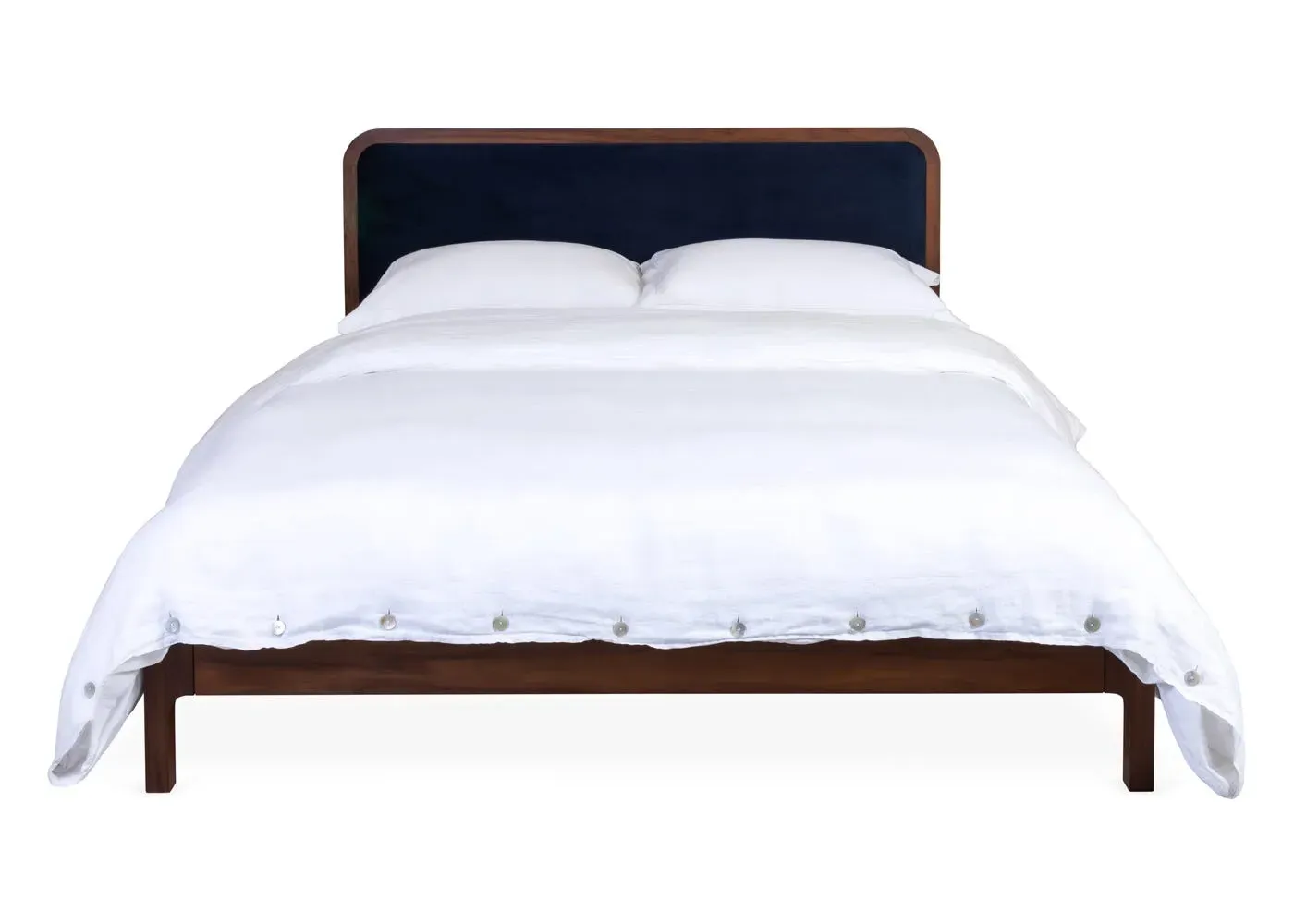King Size Bed Frame - Walnut, Solid Wood
