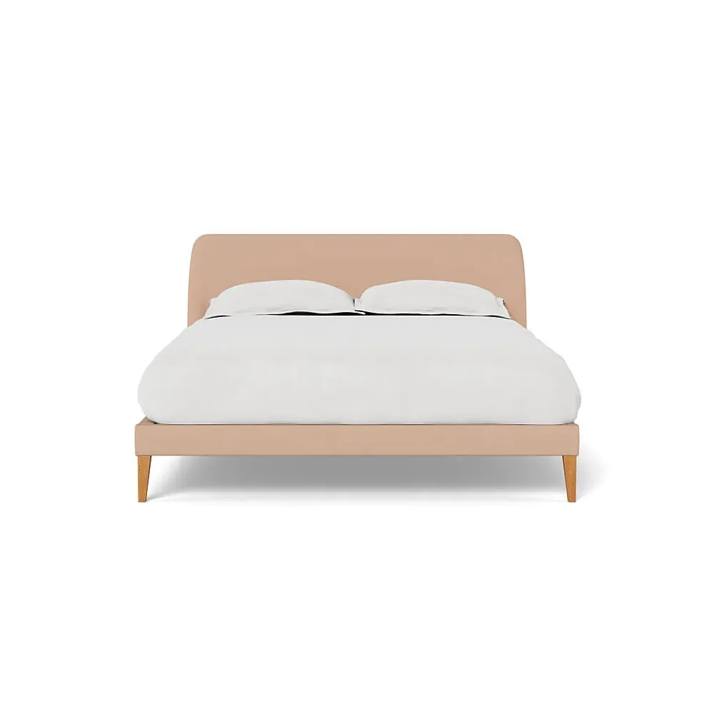 King Size Bedstead - Pink, Linen-Cotton image