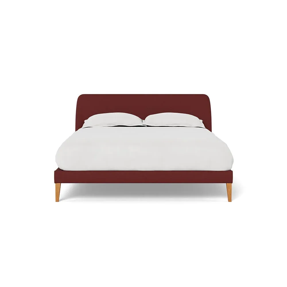 King Size Bedstead - Red, Linen-Cotton image