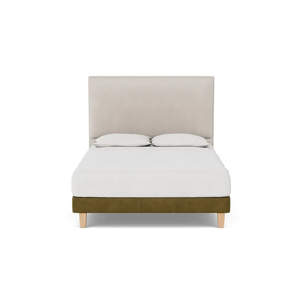 King Size Divan Base with Sprung Support - Green