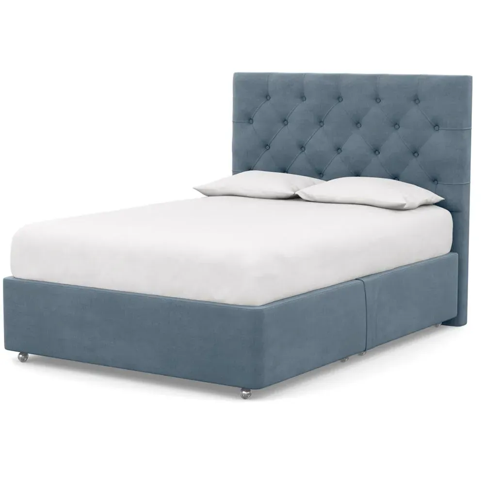 King Size Headboard - Blue, Linen-Cotton image