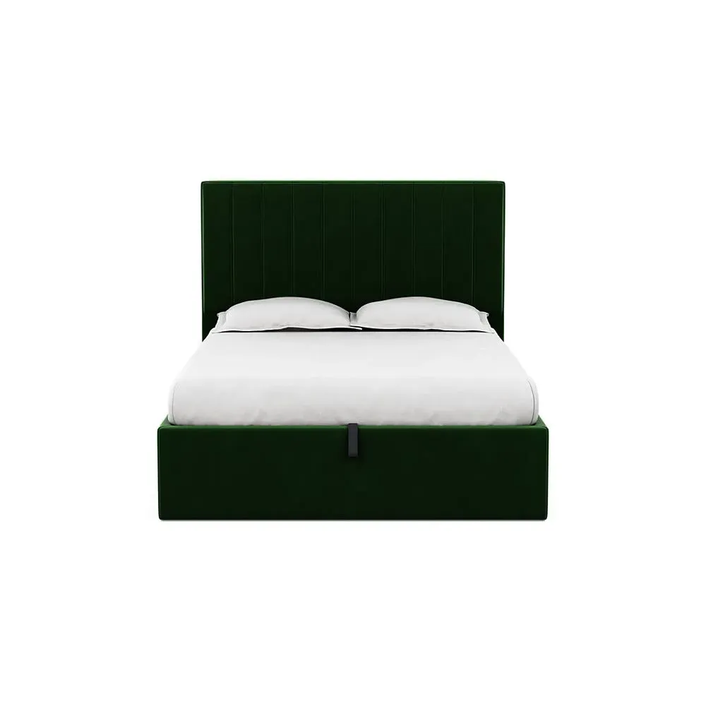 King Size Headboard - Green, Velvet