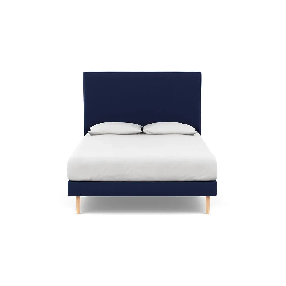 King Size Headboard - Navy, Melton Wool