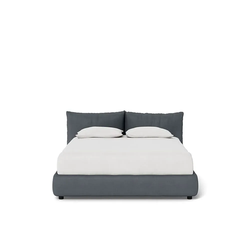 King Size Pillow Bed - Grey, Cotton