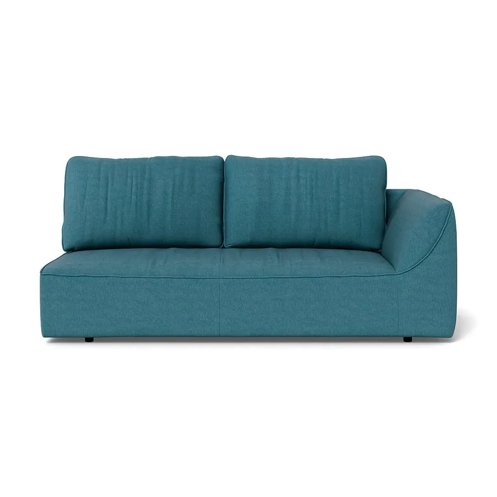 L-Shaped 3-Seater Sofa Unit - Blue, Cotton image