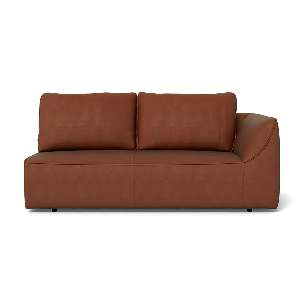 L-Shaped 3-Seater Sofa Unit - Brown, Smart Luxe Velvet
