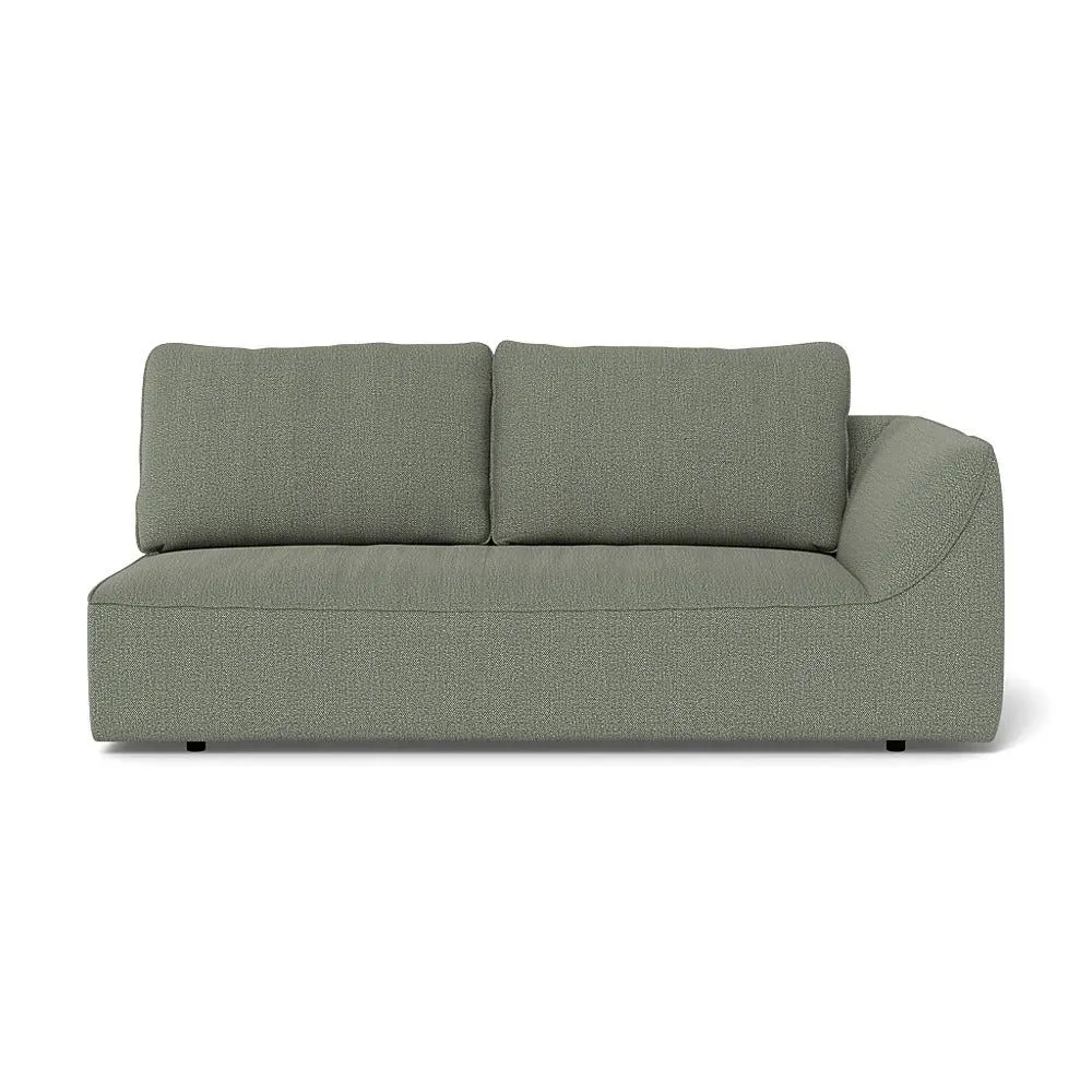 L-Shaped 3-Seater Sofa Unit - Grey, Boucle Tweed