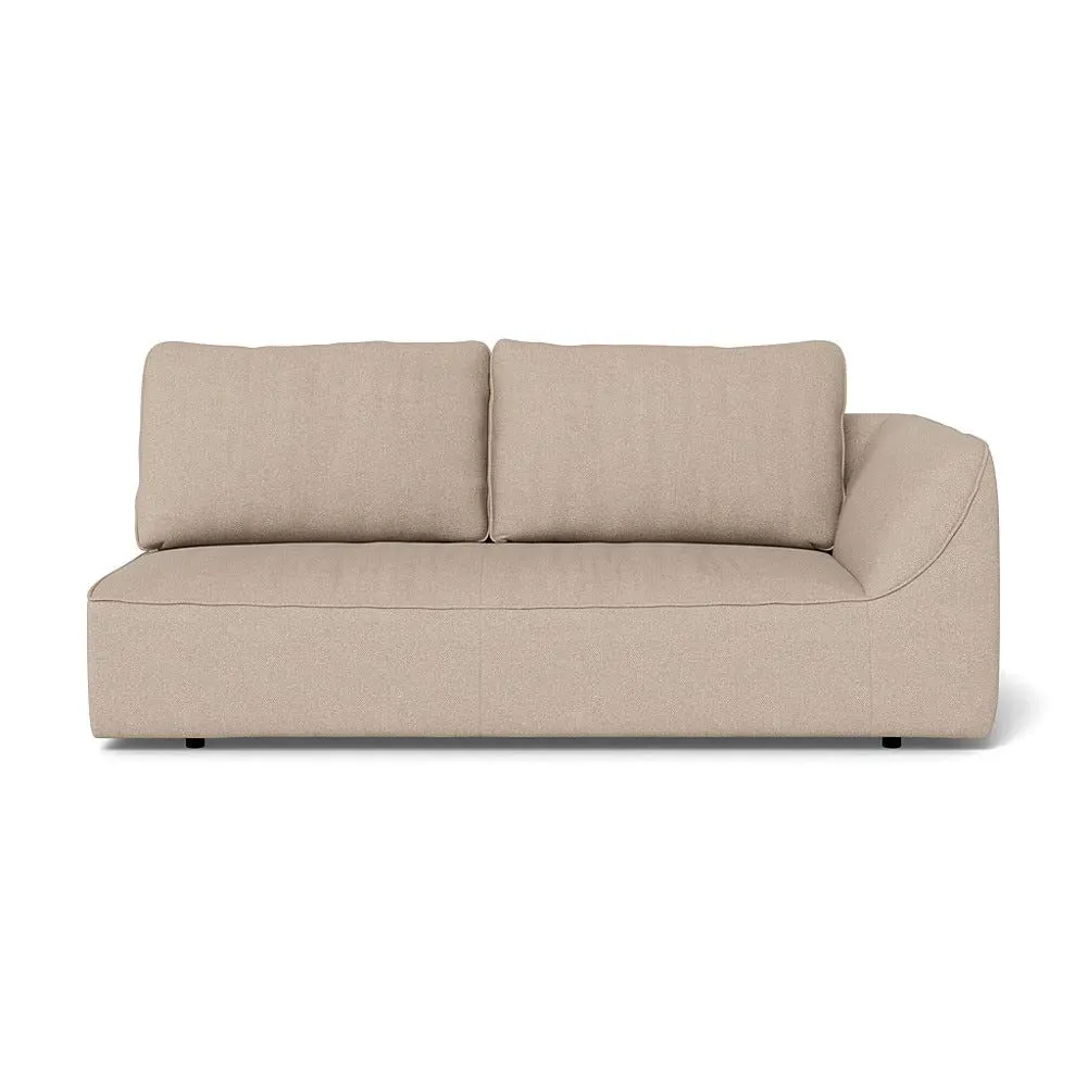 L-Shaped 3-Seater Sofa Unit - Natural, Boucle Tweed