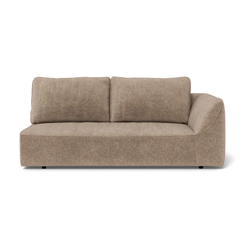 L-Shaped 3-Seater Sofa Unit - Natural, Boucle Velvet