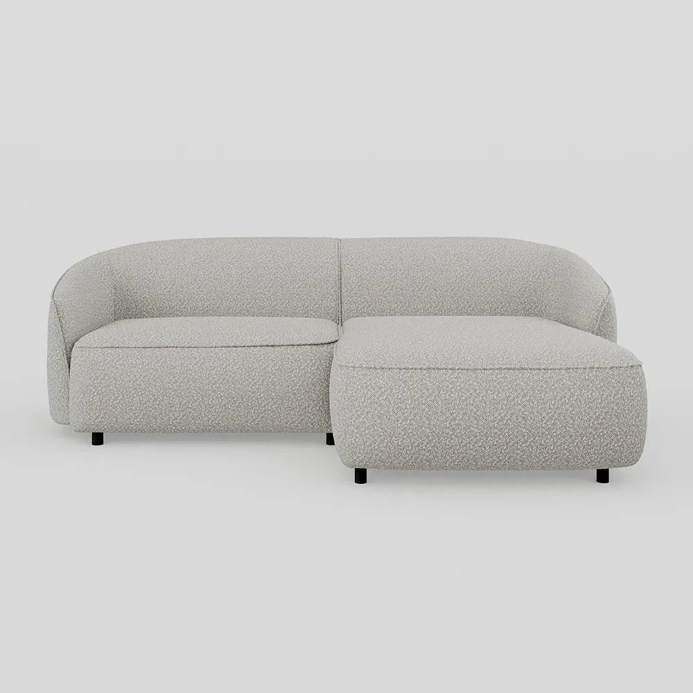 L-Shaped Chaise Sofa LHF - Cream, Boucle