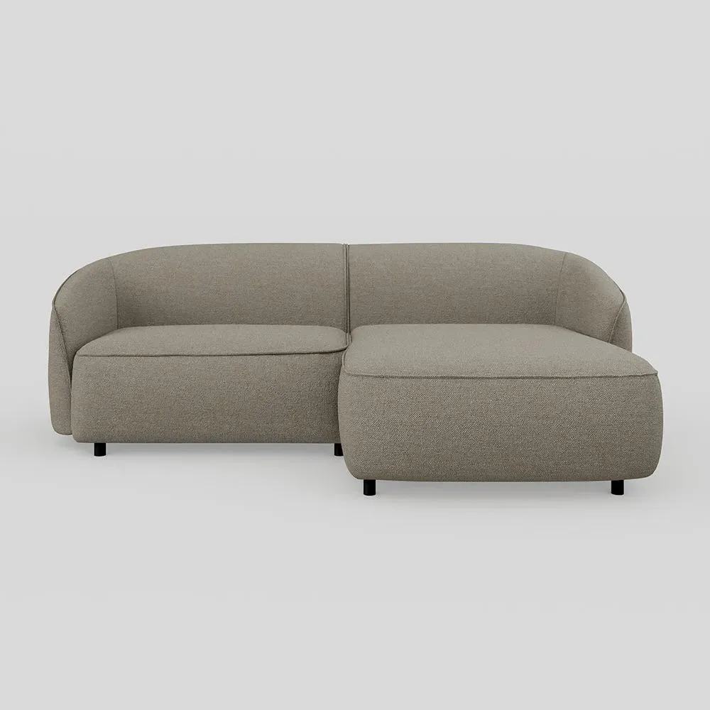 L-Shaped Chaise Sofa LHF - Grey, Fabric
