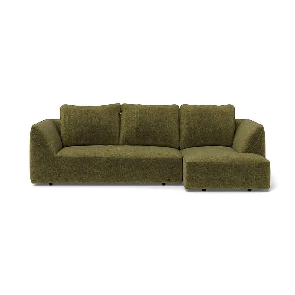 L-Shaped Corner Chaise Sofa - Wilder, Boucle Velvet