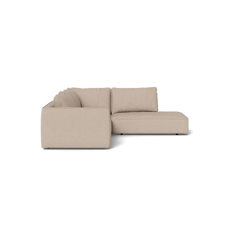 L-Shaped Corner Sofa - Natural, Boucle Tweed