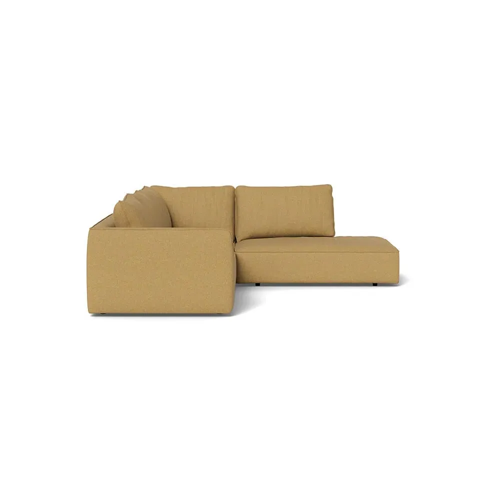 L-Shaped Corner Sofa - Yellow, Boucle Tweed