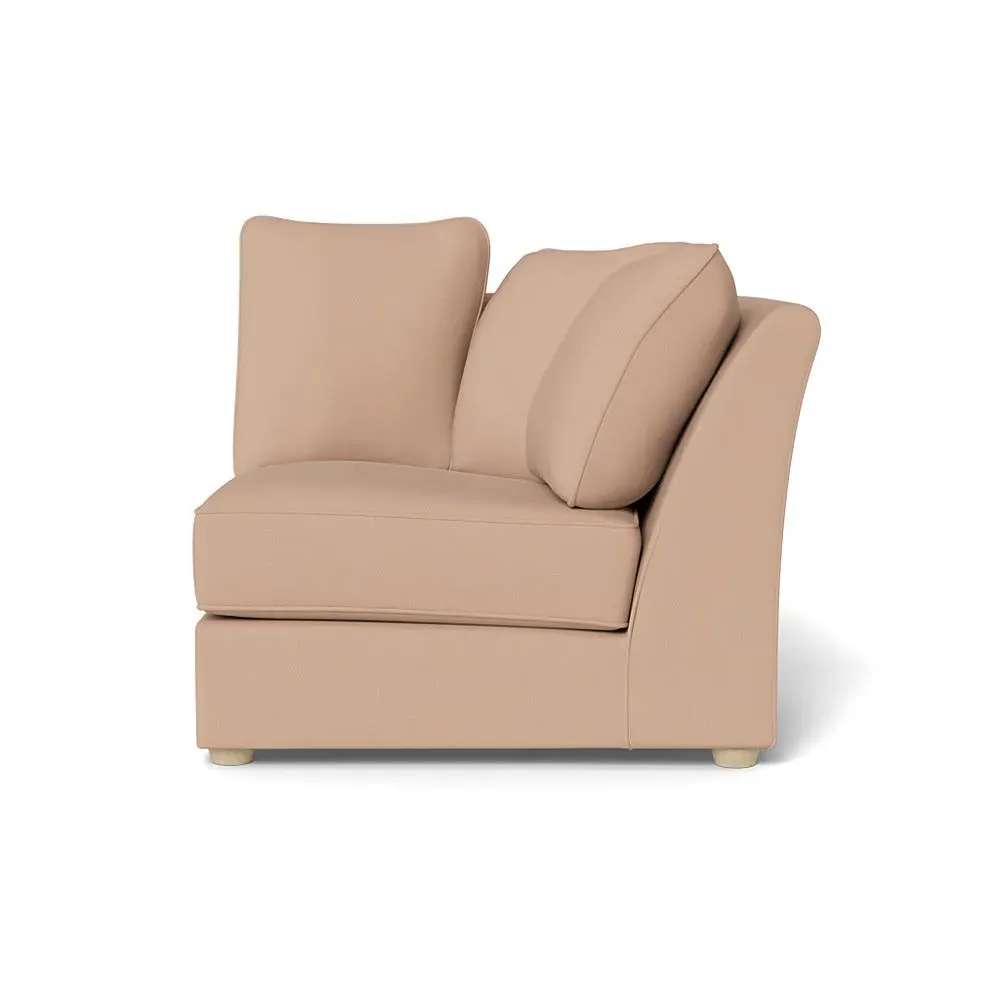 L-Shaped Corner Unit Curved - Pink, Linen image