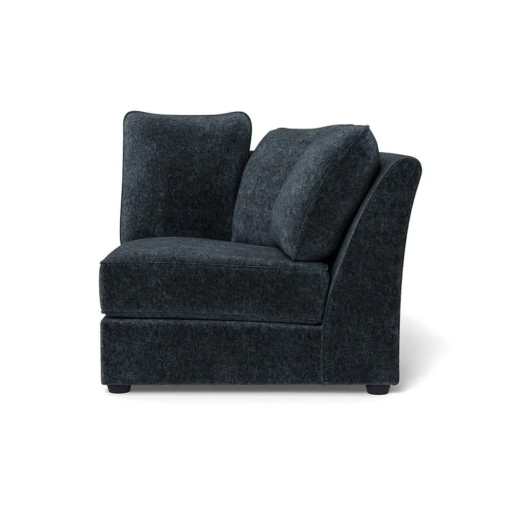 L-Shaped Corner Unit Left Hand - Blue, Boucle
