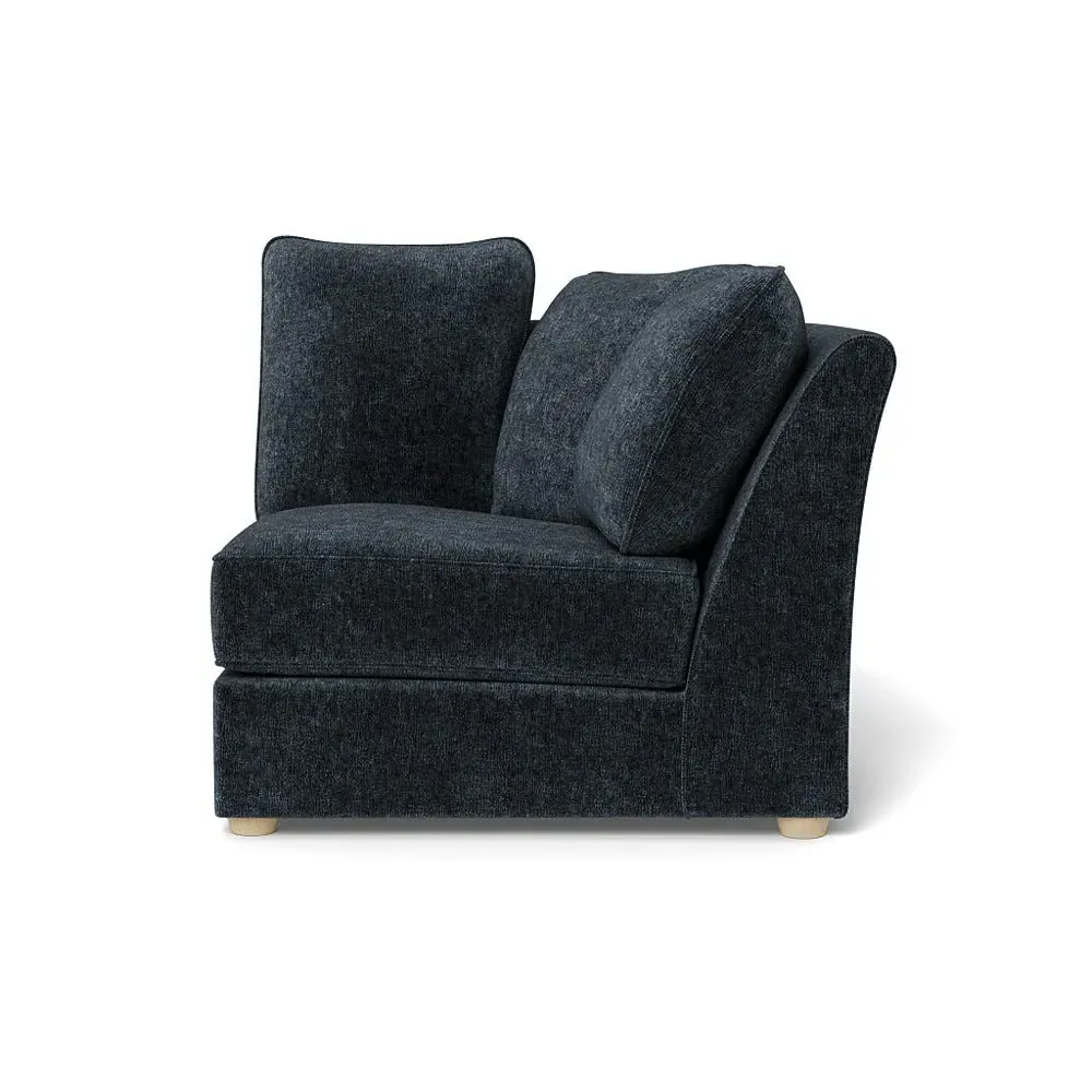 L-Shaped Corner Unit Left Hand - Blue, Boucle