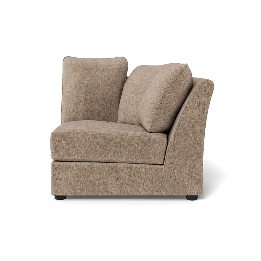L-Shaped Corner Unit Left Hand - Natural, Boucle