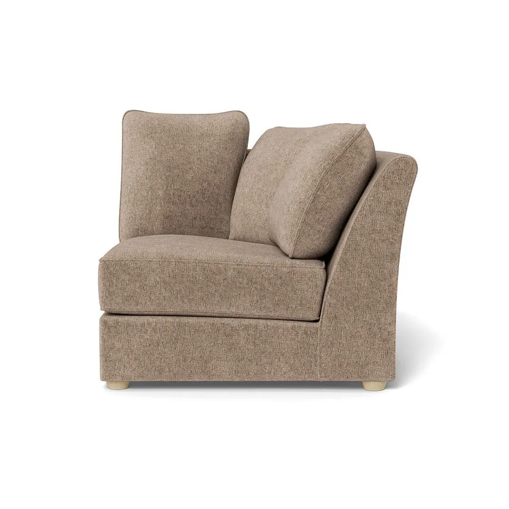 L-Shaped Corner Unit Left Hand - Natural, Boucle