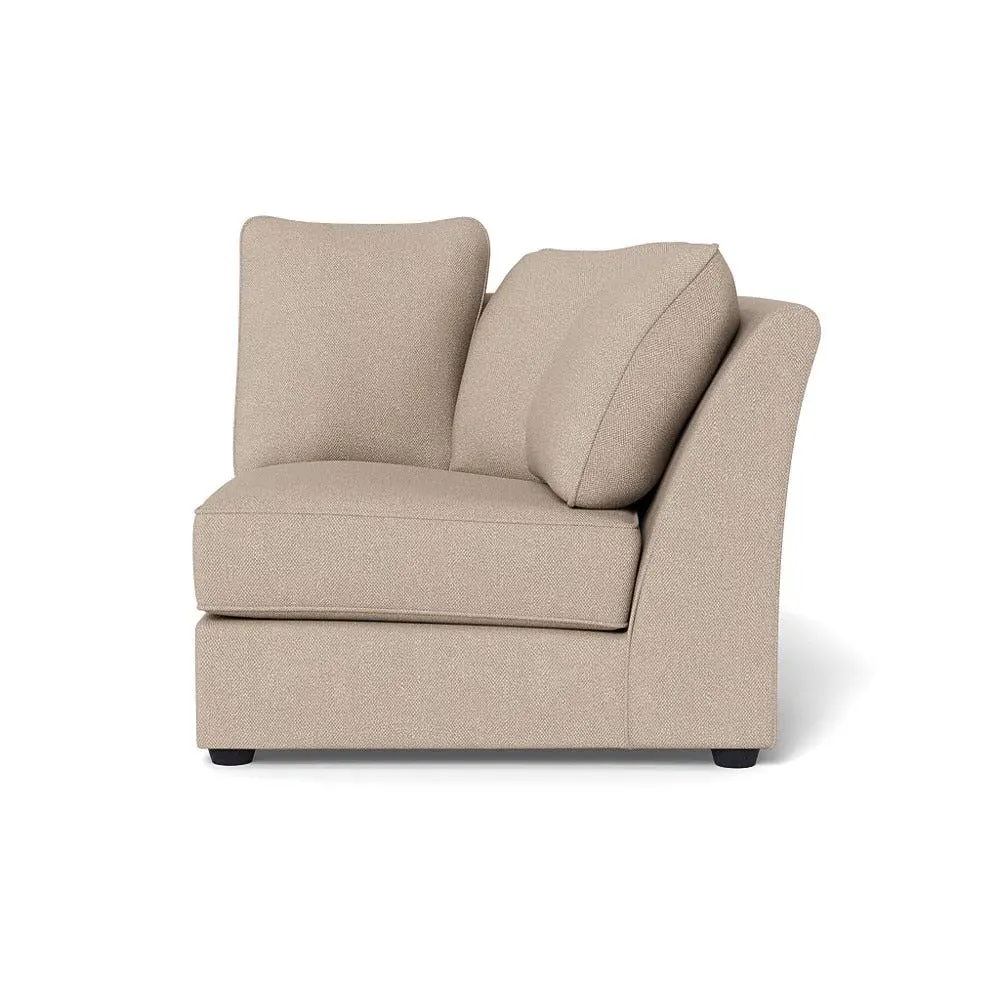L-Shaped Corner Unit Left Hand - Pearl, Boucle